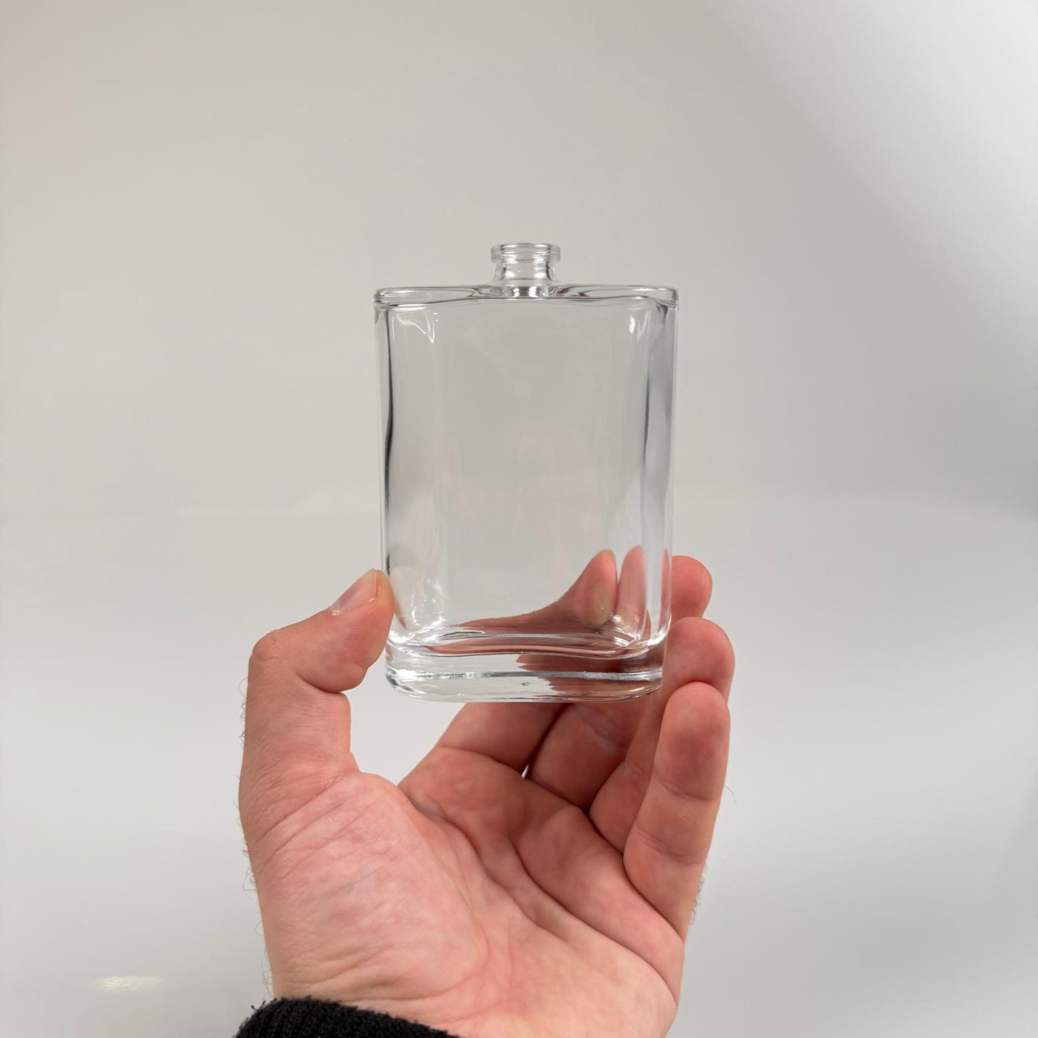 100 ML YASSI MODEL CEO PARFÜM ŞİŞESİ - KAPAKSIZ (AĞIZ 15 MM GEÇME KOLAY KAPAMA)