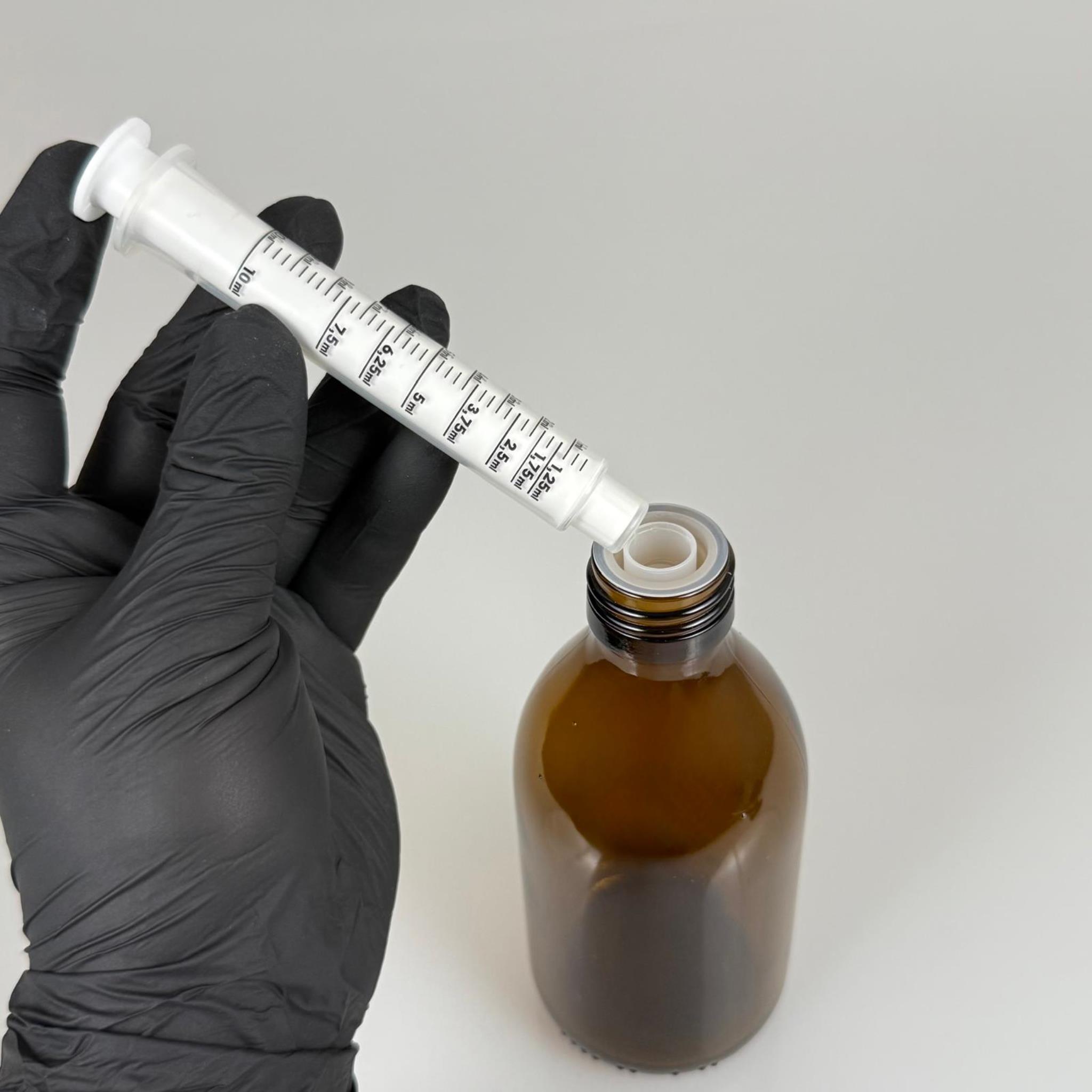 250 ML CAM ECZA ŞİŞESİ + 10 ML DOZAJ PİPETİ + DOZAJ TIPASI + CONTALI PLASTİK KAPAK TAKIM