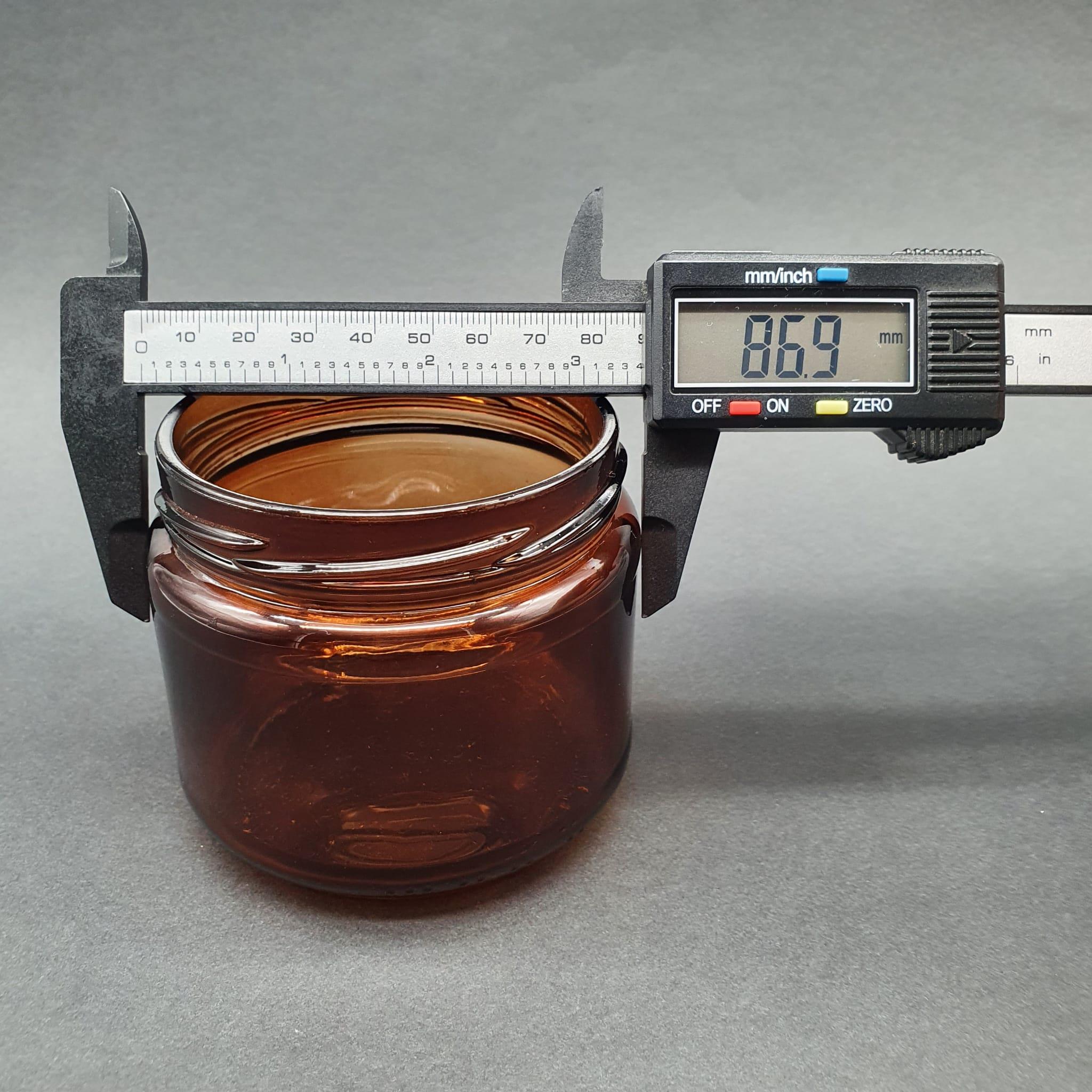 300 CC AMBER CAM KAVANOZ (82 AĞIZ) -MUM KAVANOZU - KAPAKSIZ - 300 ML KAHVERENGİ KAVANOZ