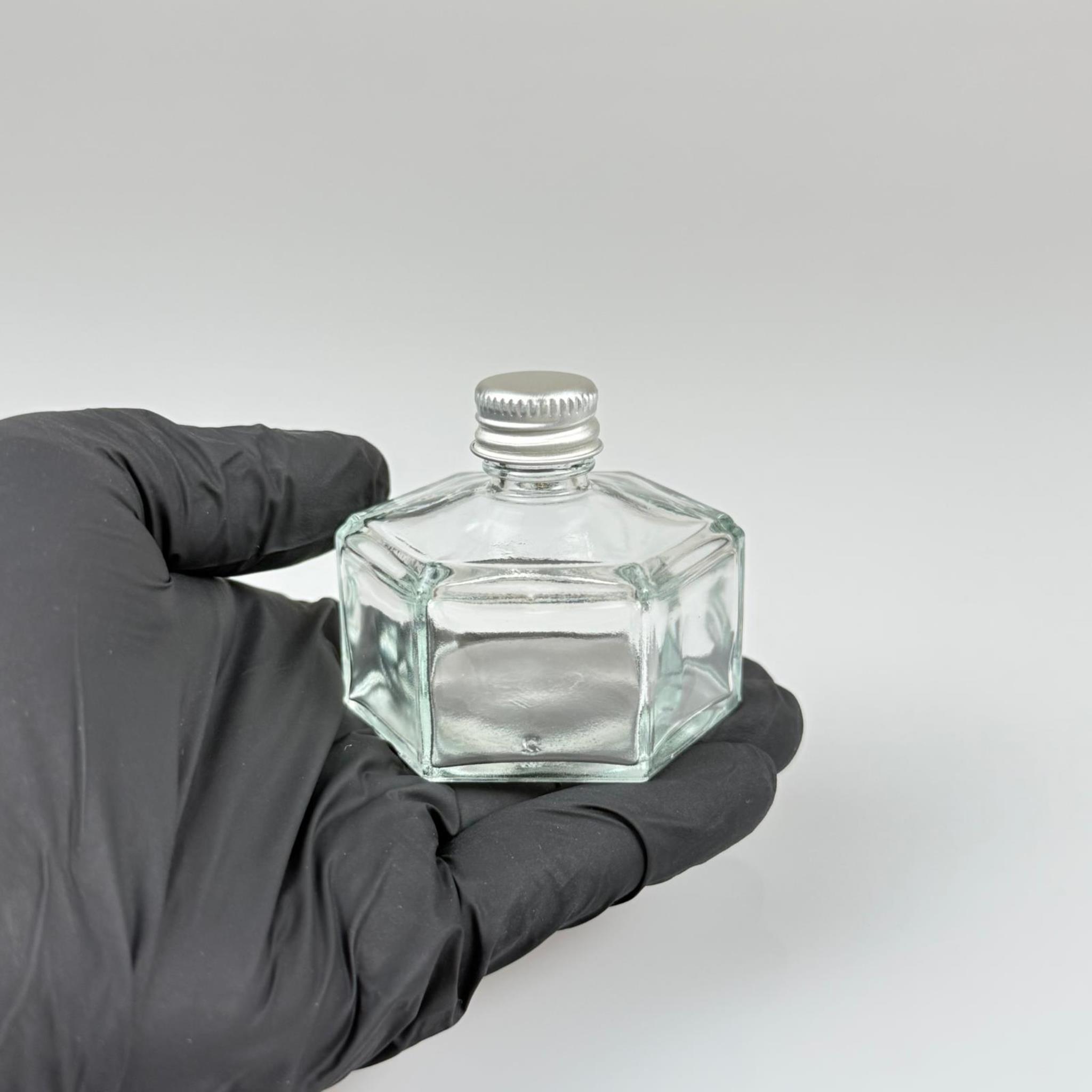 50 CC BASIK ALTIGEN CAM ŞİŞE - GÜMÜŞ METAL KAPAKLI KOLONYA TIPALI - 50 ML PRESTİJLİ ŞİŞE