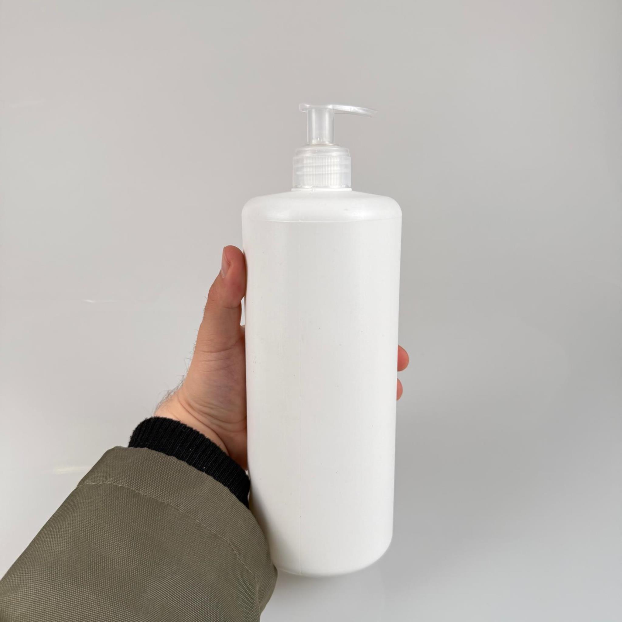 1000 CC BEYAZ PLASTİK ŞİŞE - ŞEFFAF POMPALI - 1000 ML PLASTİK ŞİŞE